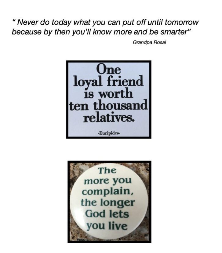 A picture of some different quotes on the side of a plate.